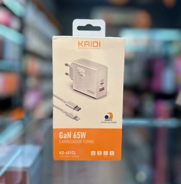 Carregador Turbo 65w (Tipo - C - IOS) KAIDI